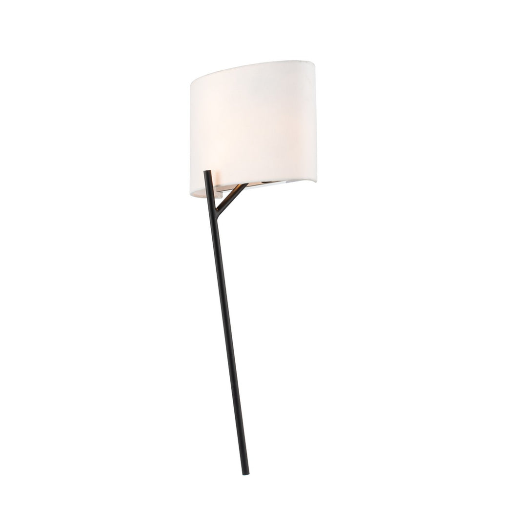 Kalco Tahoe 513421BPN Wall Sconce Light - Matte Black w Polished Nickel
