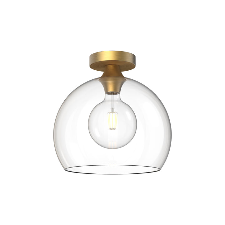 Alora Mood castilla FM506312AGCL Ceiling Light - Aged Gold/Clear Glass