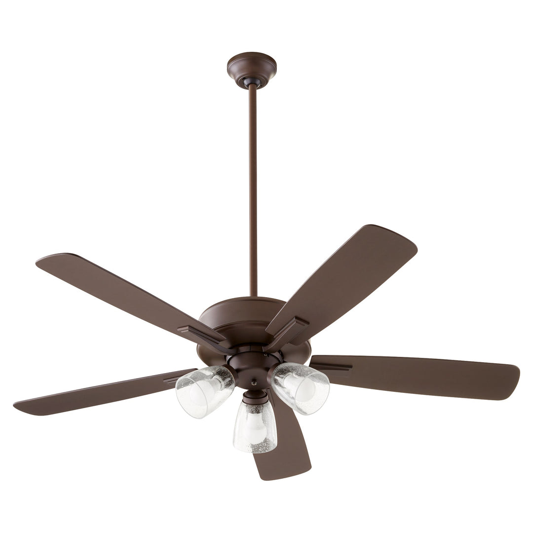 Quorum Ovation 4525-2386 Ceiling Fan 52 in. - Oiled Bronze, Oiled Bronze/Weathered Oak