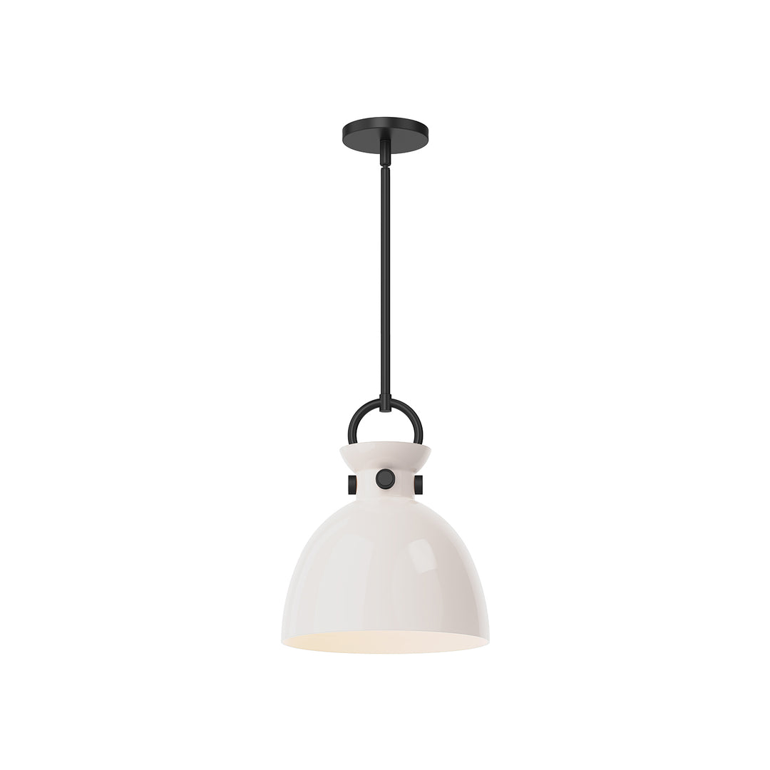 Alora Mood waldo PD411811MBGO Pendant Light - Matte Black/Glossy Opal