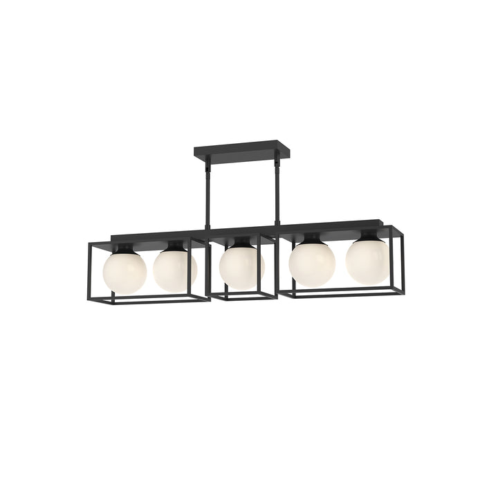 Alora Mood amelia LP519535MBOP Pendant Light - Matte Black/Opal Matte Glass