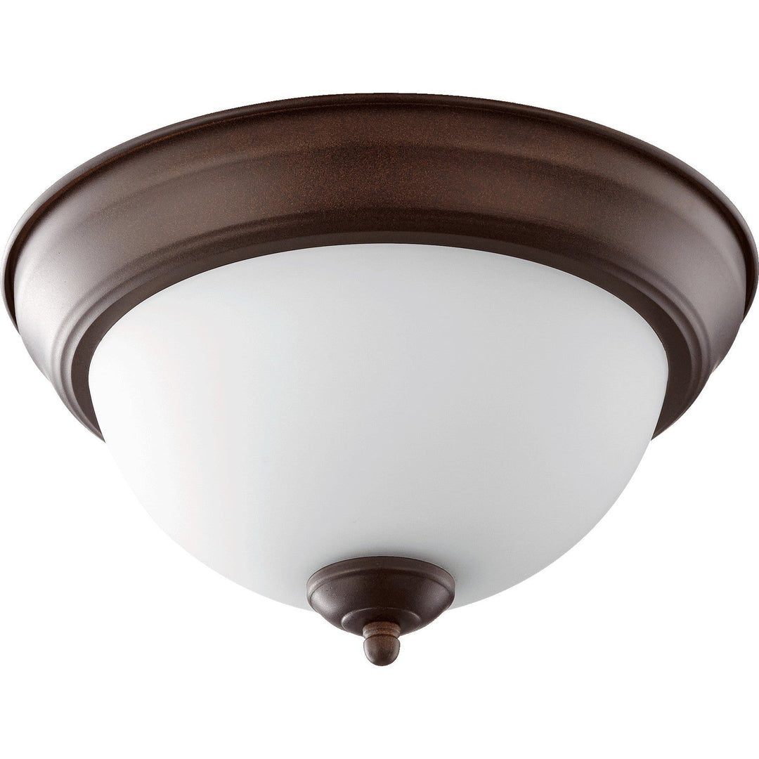 Quorum 3063 Ceiling Mounts 3063-11-86 Ceiling Light - Oiled Bronze W/ Satin Opal
