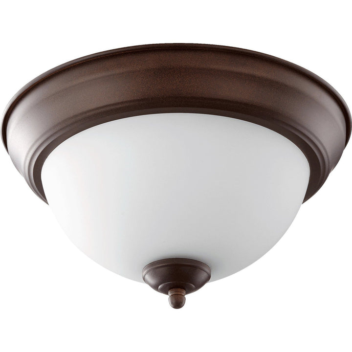 Quorum 3063 Ceiling Mounts 3063-11-86 Ceiling Light - Oiled Bronze W/ Satin Opal