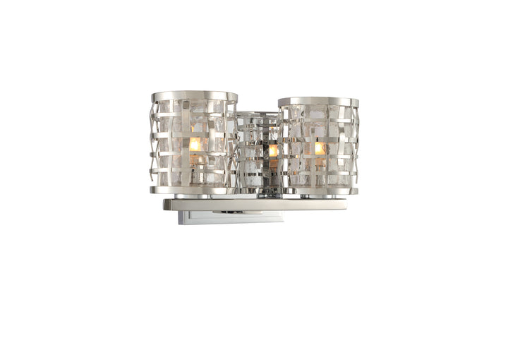 Kalco Bridgeport 308732SL Bath Vanity Light 10 in. wide - Stainless Steel