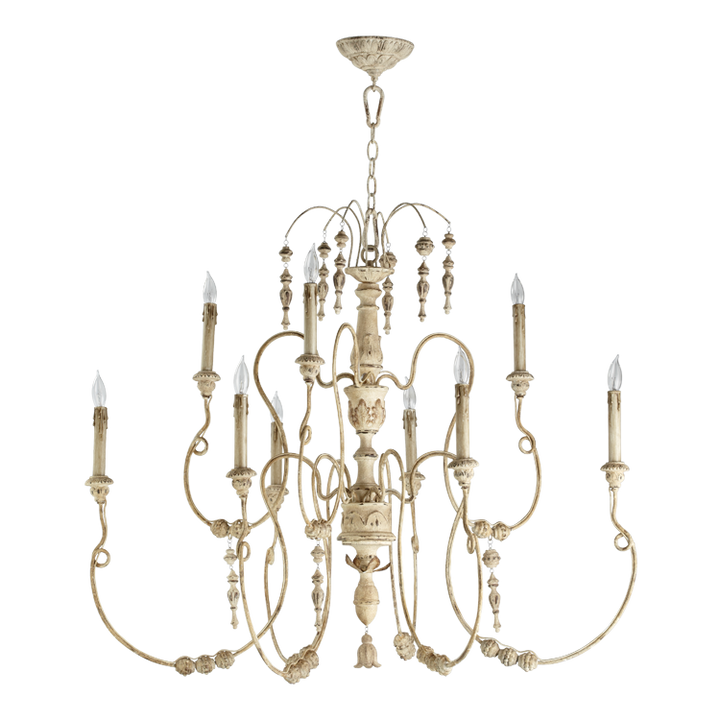 Quorum Salento 6206-9-70 Chandelier Light - Persian White