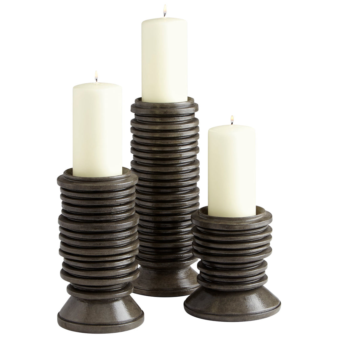 Cyan 11021 Candle Holders - Black