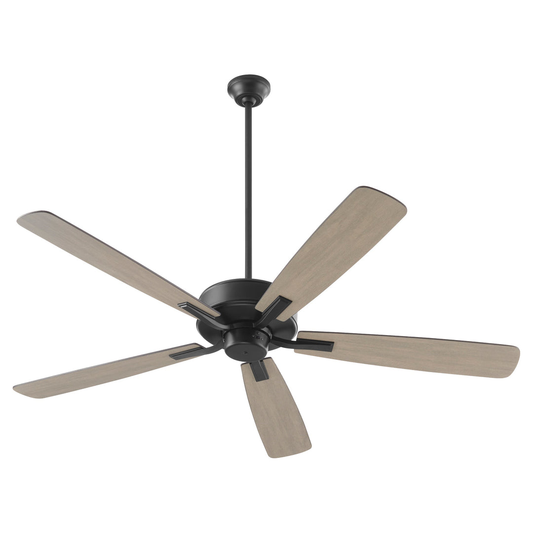 Quorum Ovation 4605-59 Ceiling Fan 60 in. - Matte Black, Matte Black/Weathered Gray