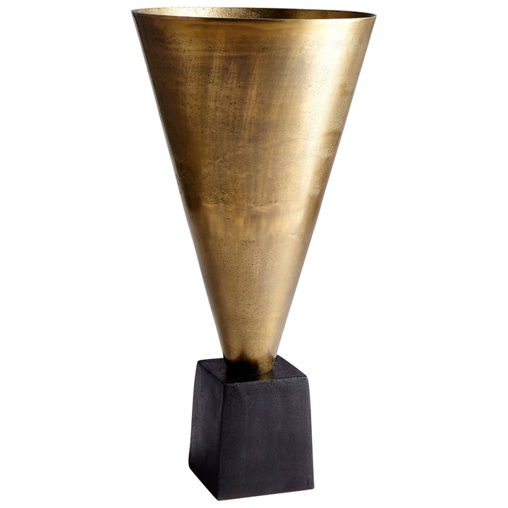 Cyan 08906 Vases & Planters - Black Bronze And Antique Brass