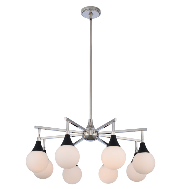 Kalco Bogart 508570BPN Chandelier Light - Matte Black w Polished Nickel