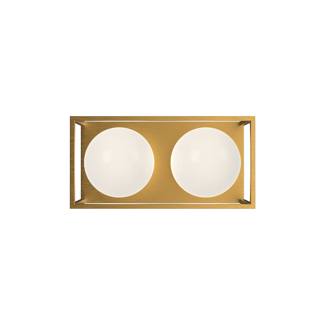 Alora Mood amelia VL519213AGOP Bath Vanity Light 10 in. wide - Aged Gold/Opal Matte Glass