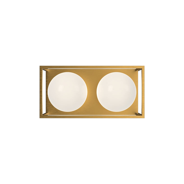 Alora Mood amelia VL519213AGOP Bath Vanity Light 10 in. wide - Aged Gold/Opal Matte Glass