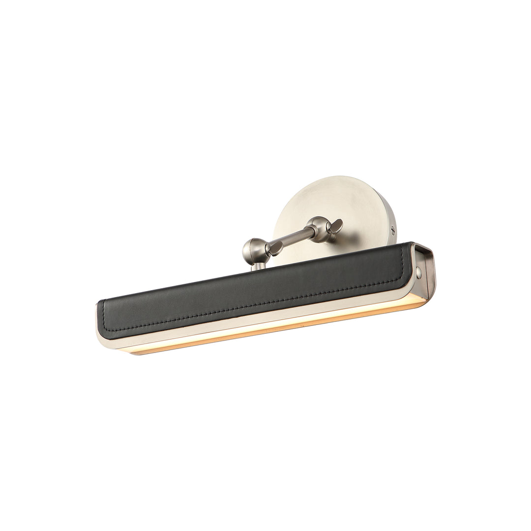 Alora valise picture PL307912ANTL Wall Light - Aged Nickel/Tuxedo Leather