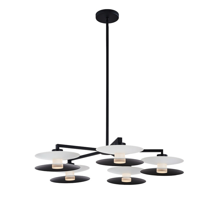 Kalco Fresno 516271WMB Chandelier Light - White and Matte Black