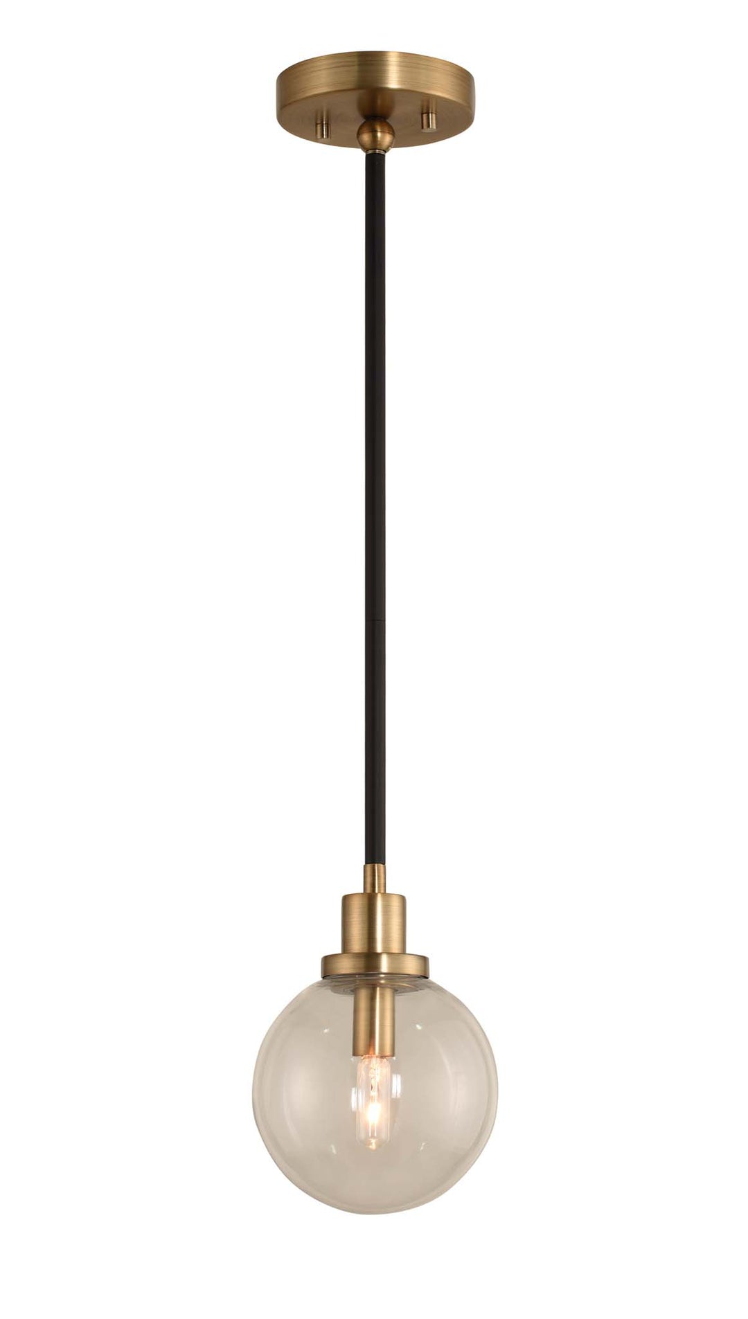 Kalco Cameo 315410BBB Pendant Light - Matte Black Finish with Brushed Pearlized Brass