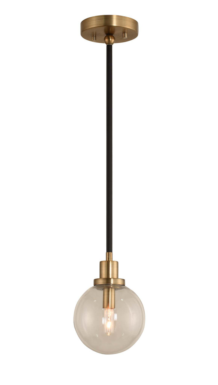 Kalco Cameo 315410BBB Pendant Light - Matte Black Finish with Brushed Pearlized Brass