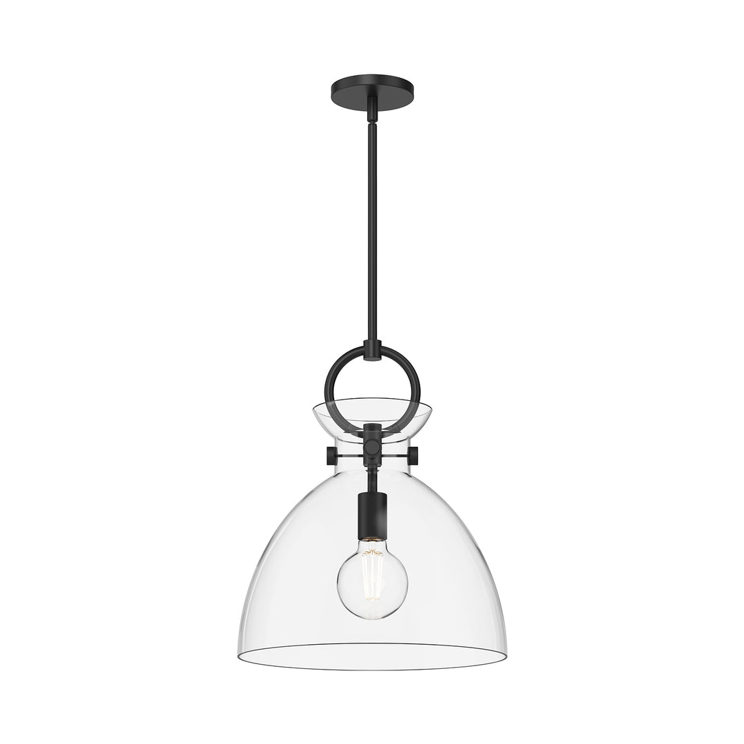 Alora Mood waldo PD411814MBCL Pendant Light - Matte Black/Clear Glass