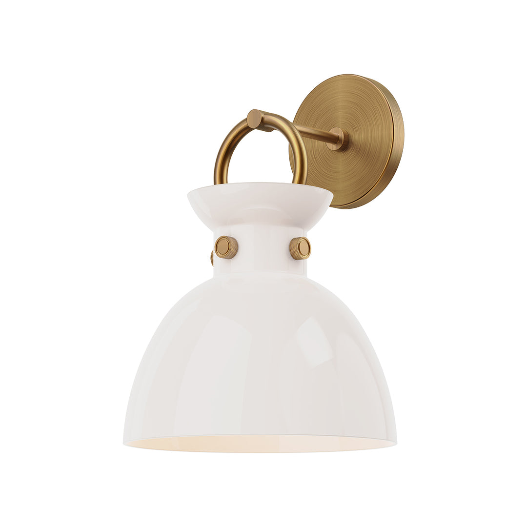 Alora Mood waldo WV411809AGGO Wall Light - Aged Gold/Opal Glass