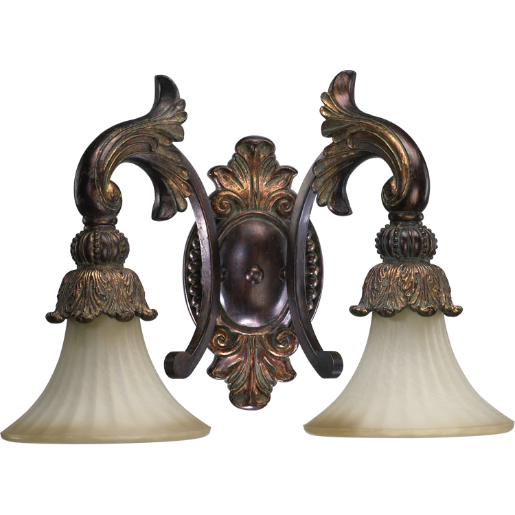 Quorum Madeleine 5230-2-88 Bath Vanity Light 19 in. wide - Corsican Gold