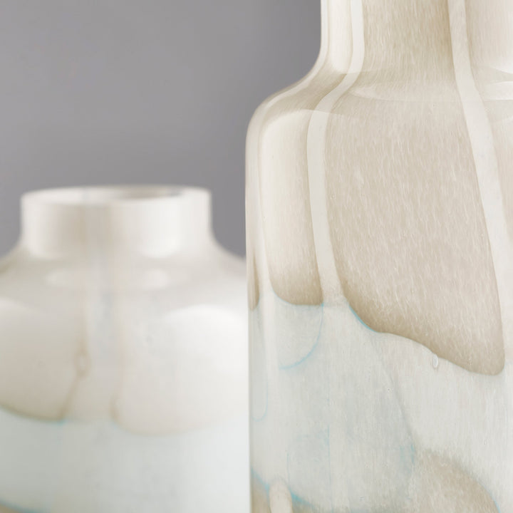 Cyan 11078 Vases & Planters - Tan And Aqua