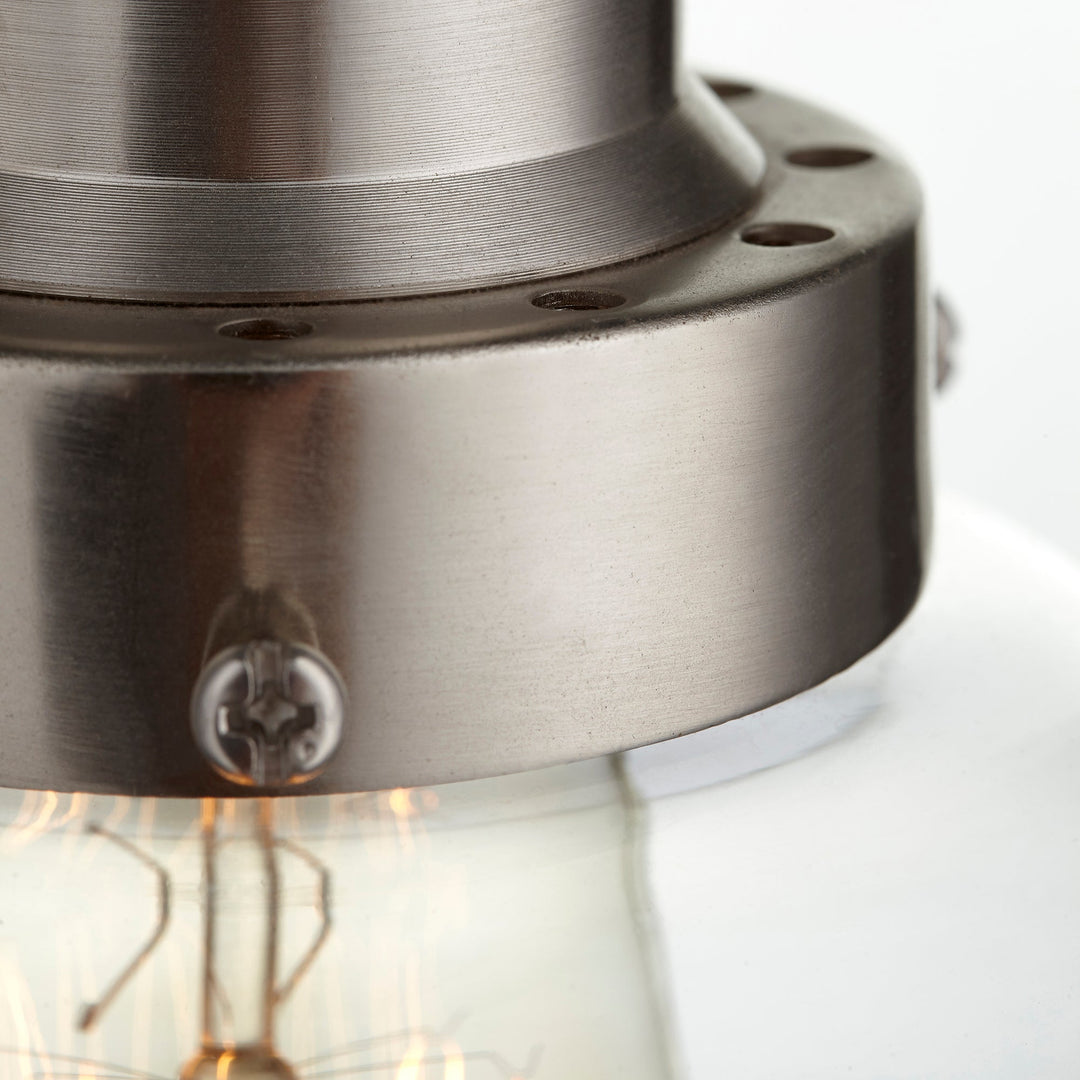 Quorum Clear Bell Pendants 878-165 Pendant Light - Satin Nickel