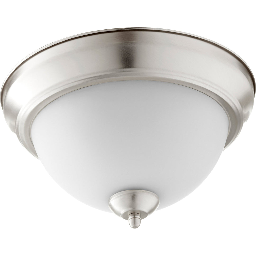 Quorum 3063 Ceiling Mounts 3063-11-65 Ceiling Light - Satin Nickel W/ Satin Opal