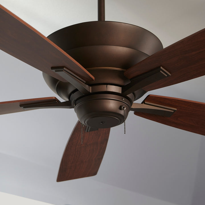 Quorum Mercer 94525-86 Ceiling Fan 52 in. - Oiled Bronze, Vintage Walnut