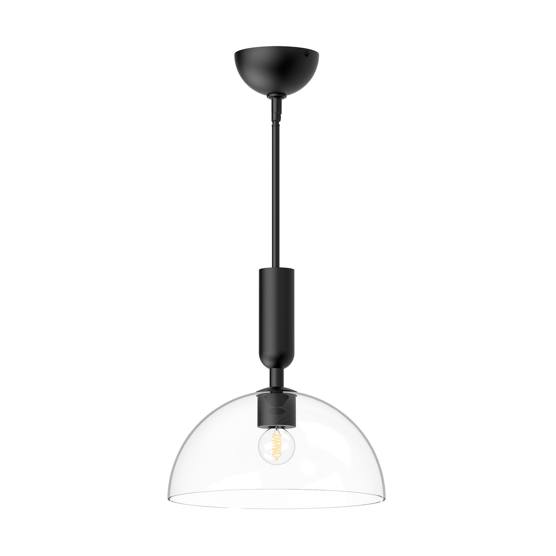 Alora Mood jude PD563012MBCL Pendant Light - Clear Glass/Matte Black