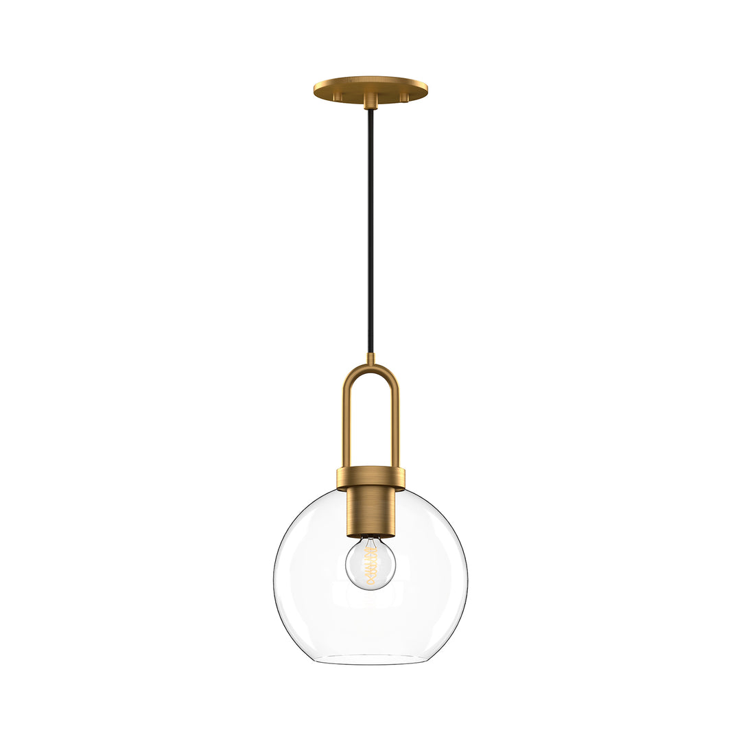 Alora Mood soji PD601608AGCL Pendant Light - Aged Gold/Clear Glass