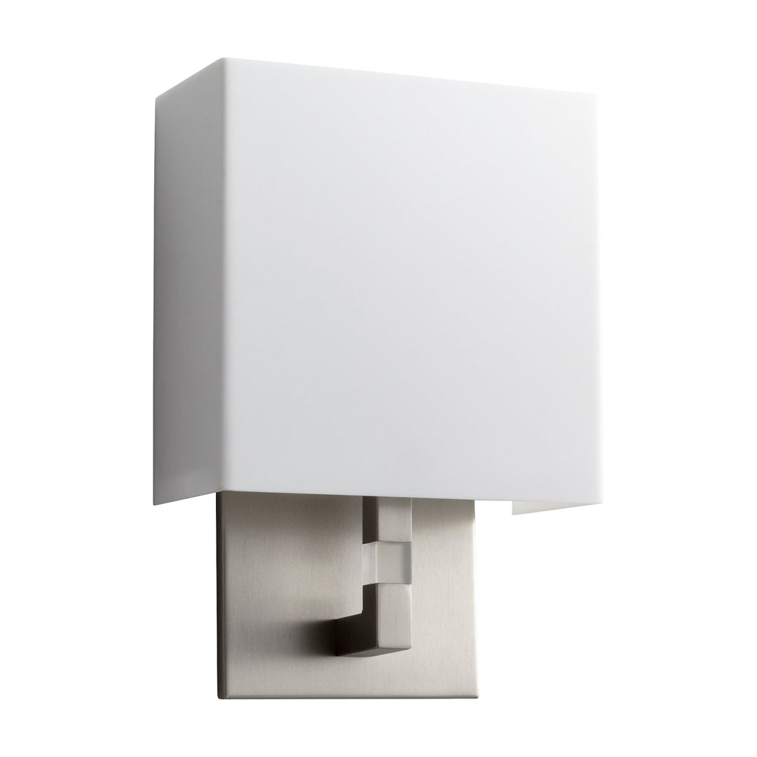 Oxygen Chameleon 3-521-24 Wall Sconce Light - Satin Nickel W/ Matte White Acrylic