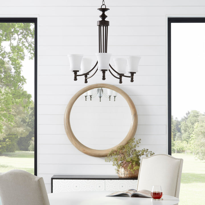 Quorum Rossington 6122-5-86 Chandelier Light - Oiled Bronze