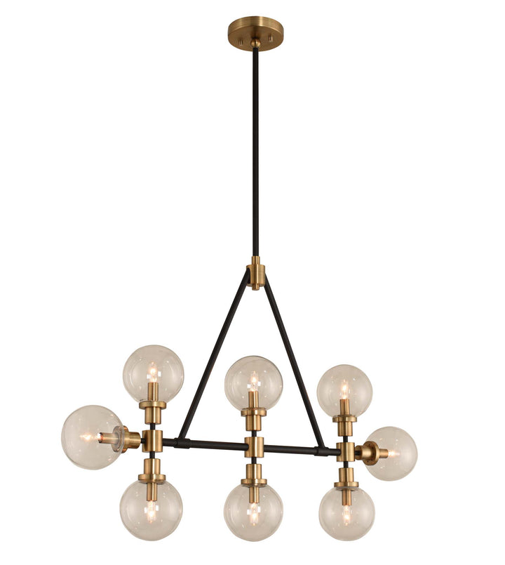 Kalco Cameo 315453BBB Pendant Light - Matte Black Finish with Brushed Pearlized Brass