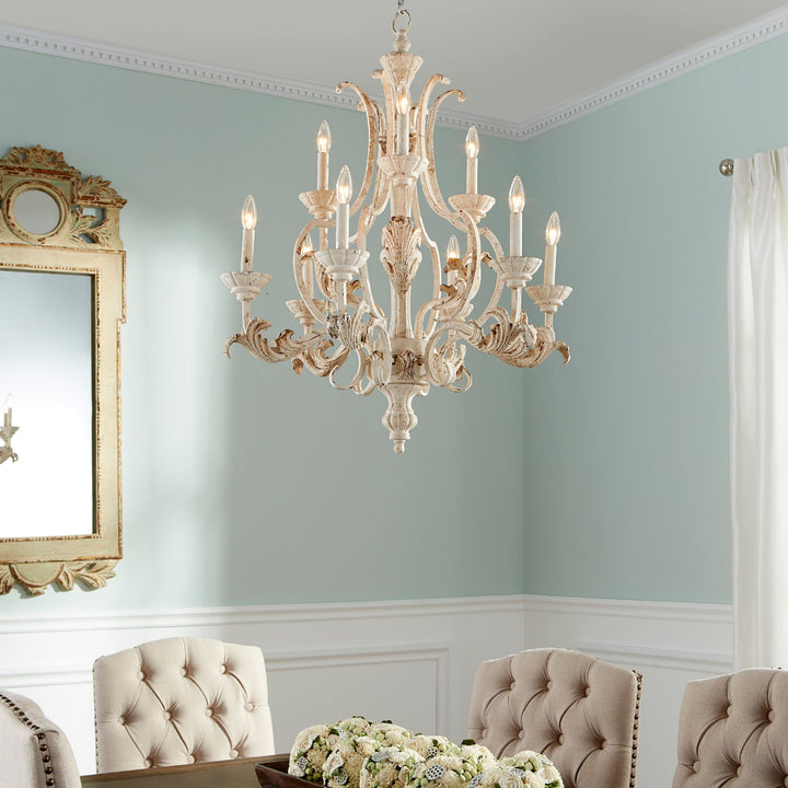 Quorum Florence 6037-9-70 Chandelier Light - Persian White