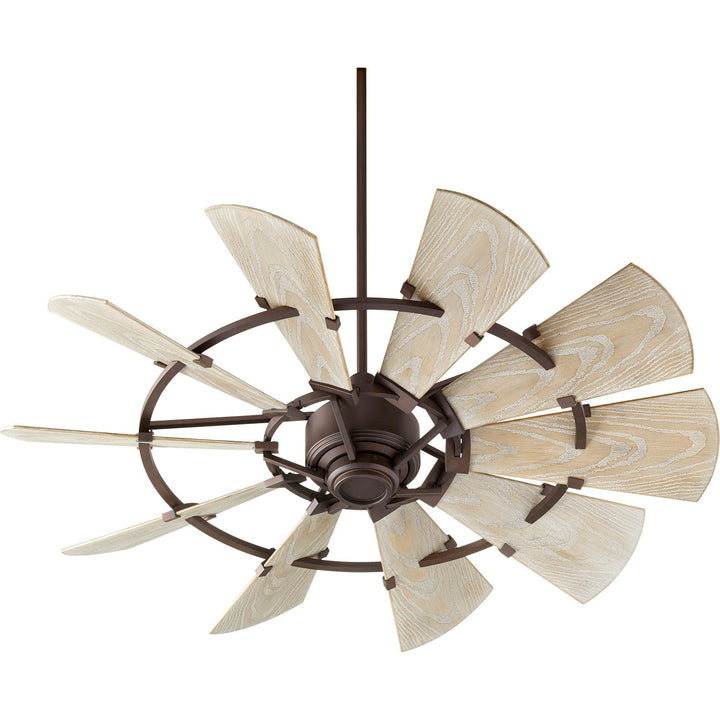 Quorum Windmill 195210-86 Ceiling Fan - Oiled Bronze, Weathered Oak