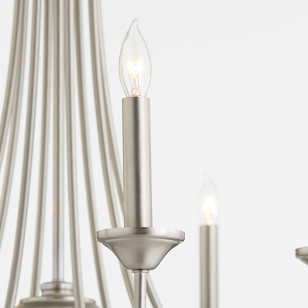 Quorum Brooks 6250-8-65 Chandelier Light - Satin Nickel