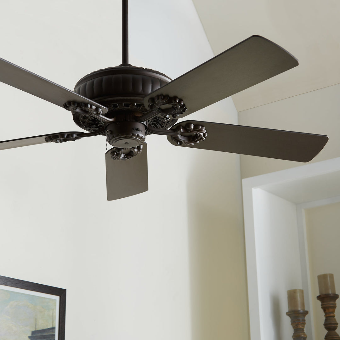 Quorum Empress 35525-86 Ceiling Fan 52 in. - Oiled Bronze, Oiled Bronze/Walnut