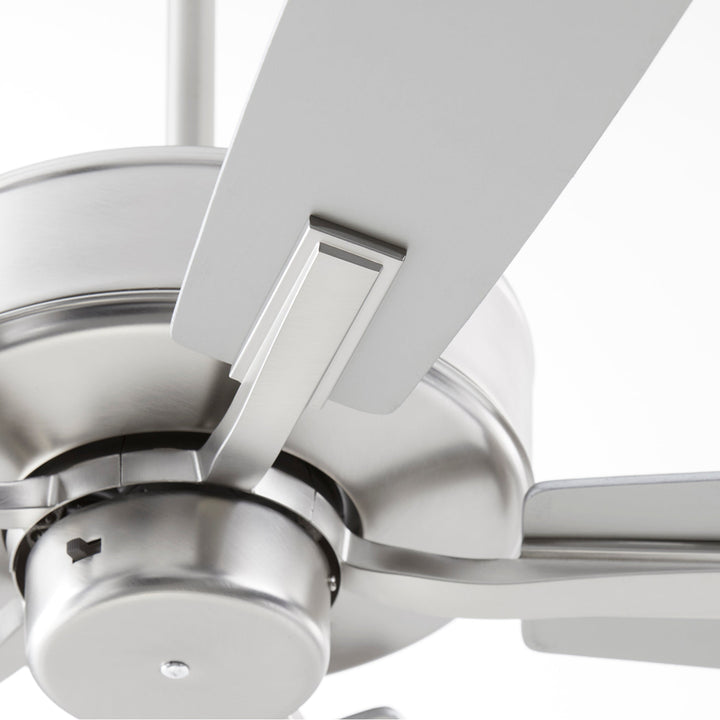 Quorum Ovation 4605-65 Ceiling Fan 60 in. - Satin Nickel, Silver/Weathered Gray