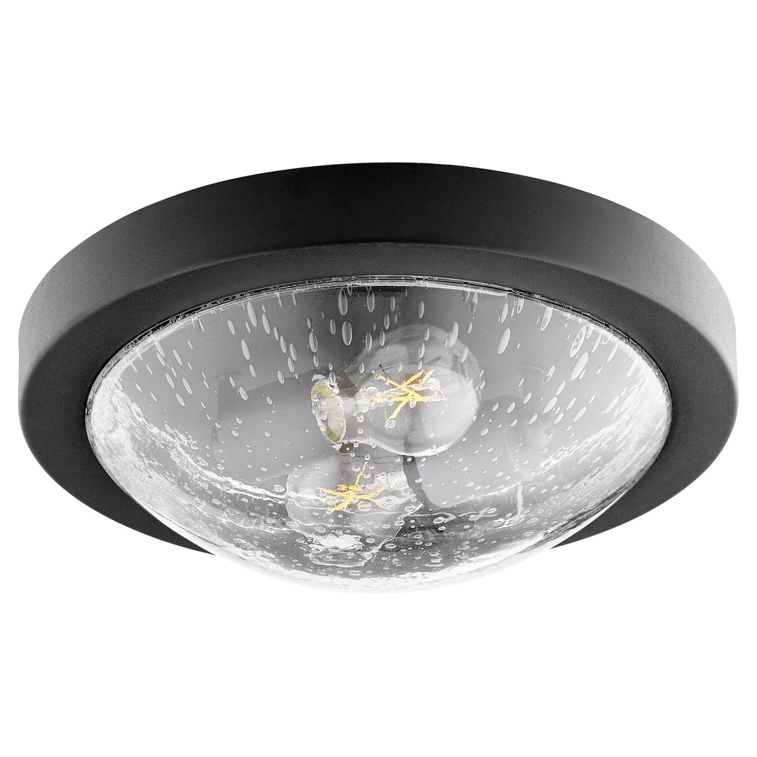 Quorum 3502 Contempo Ceiling Mounts 3502-13-69 Ceiling Light - Textured Black W/ Clear/Seeded