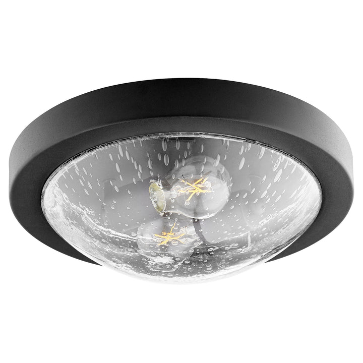 Quorum 3502 Contempo Ceiling Mounts 3502-13-69 Ceiling Light - Textured Black W/ Clear/Seeded