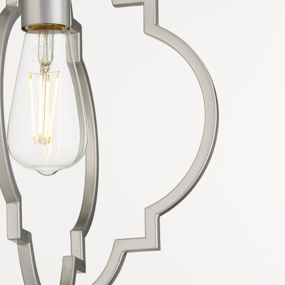 Quorum Dublin 3842-64 Pendant Light - Classic Nickel,  Satin Nickel/Walnut/