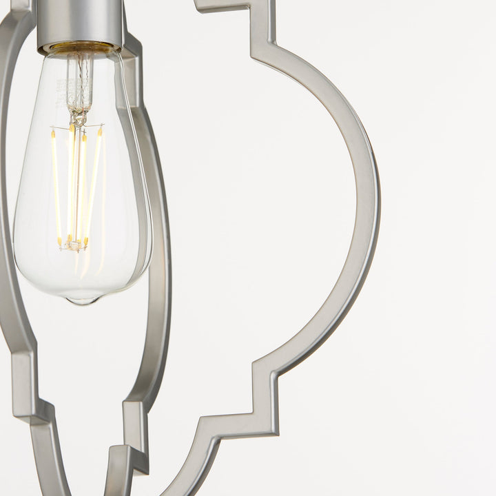 Quorum Dublin 3842-64 Pendant Light - Classic Nickel,  Satin Nickel/Walnut/
