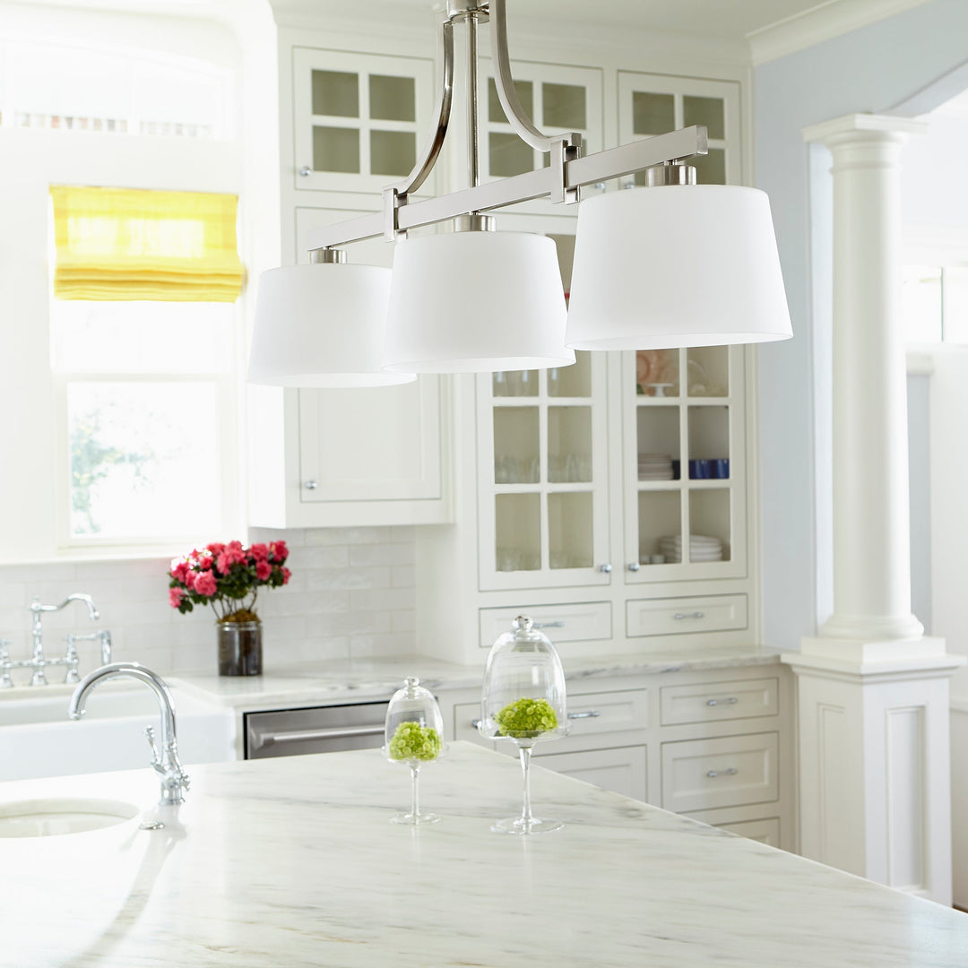 Quorum Lancaster 6507-3-65 Pendant Light - Satin Nickel
