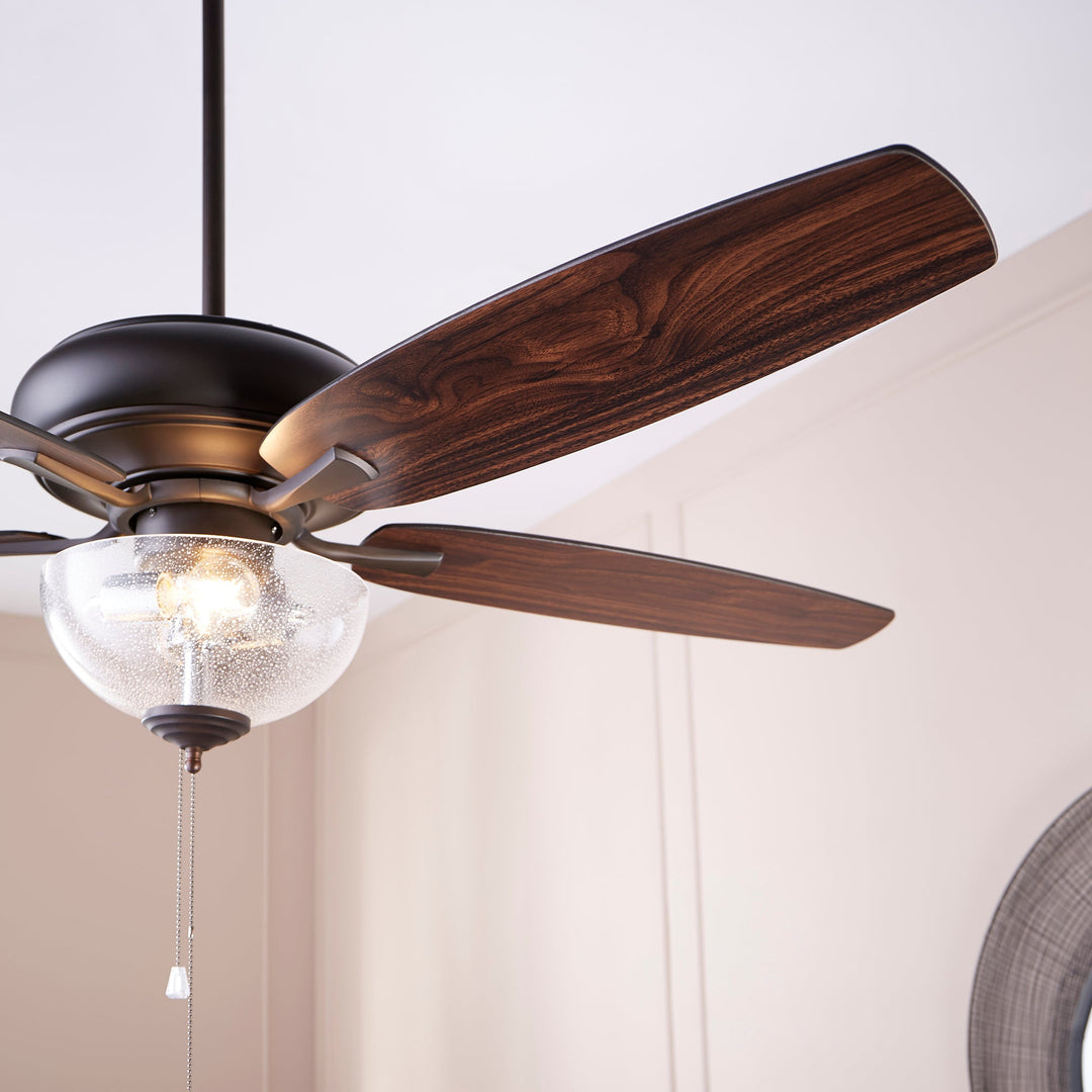 Quorum Apex 90565-86 Ceiling Fan 56 in. - Oiled Bronze, Oiled Bronze/Walnut