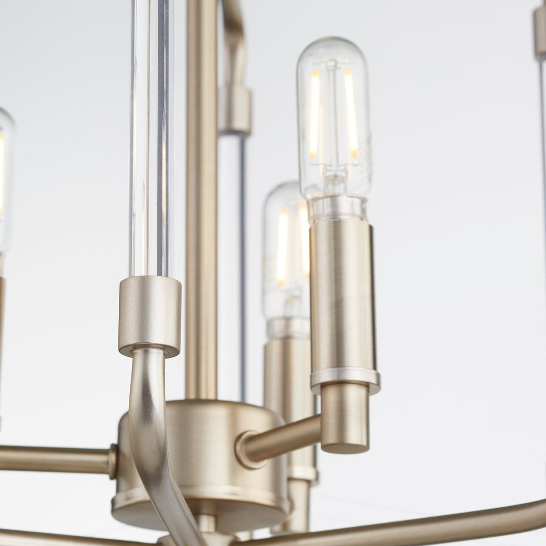 Quorum Optic 6114-3-80 Pendant Light - Aged Brass