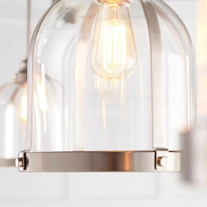Quorum Banded Series 886-65 Pendant Light - Satin Nickel