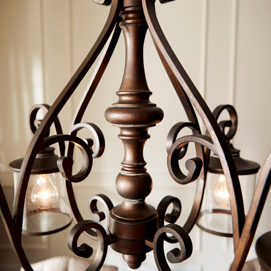 Quorum San Miguel 6473-4-39 Chandelier Light - Vintage Copper