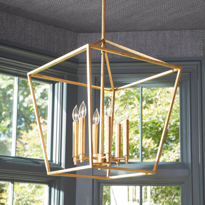 Quorum Gabriel 604-6-74 Pendant Light - Gold Leaf