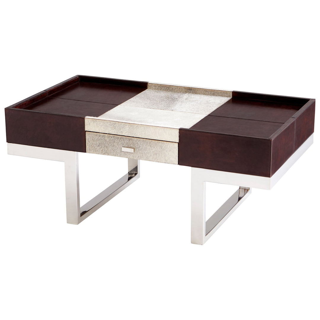 Cyan 09754 Tables - Stainless Steel And Brown