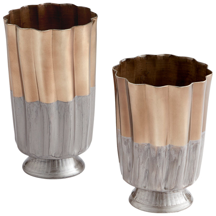 Cyan 10692 Vases & Planters - Black And Bronze