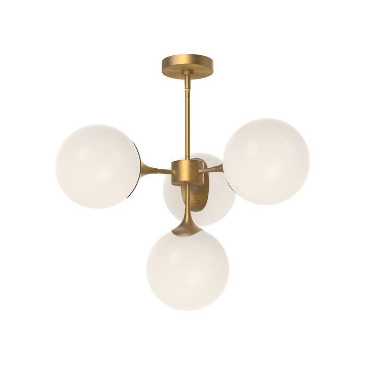 Alora Mood nouveau CH505426AGOP Chandelier Light - Aged Gold/Opal Matte Glass