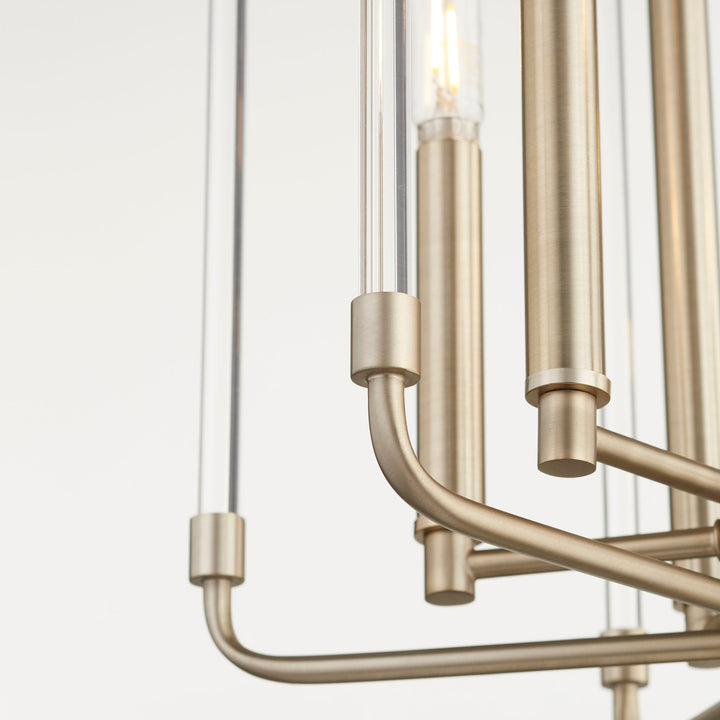 Quorum Optic 8114-6-80 Pendant Light - Aged Brass